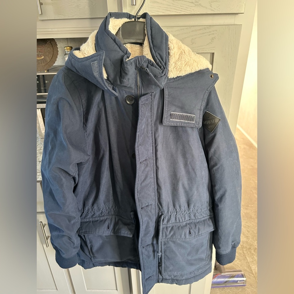 Hollister Navy Blue Winter Coat